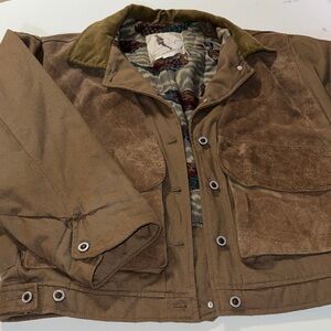 Rare Vintage 70s/80s Beautiful Inner View‎ Duck Lined Jacket W/Leather Trim